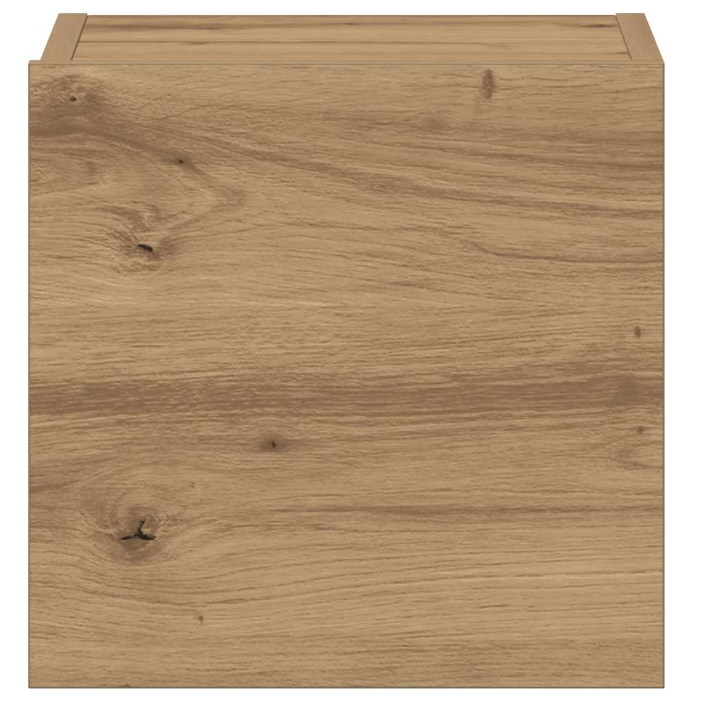 Muebles de TV de pared 3 uds madera ingeniería roble artesanal