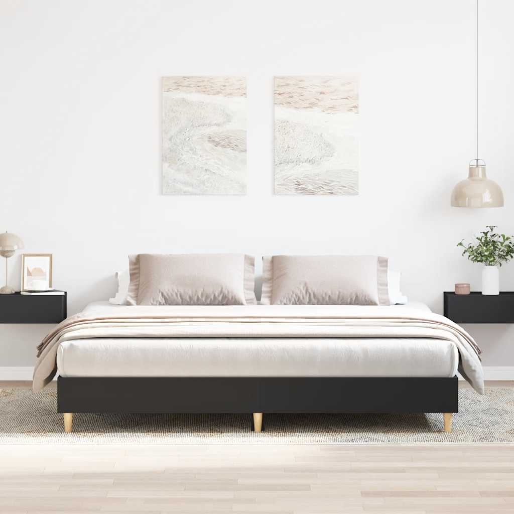 Cama con cabecero madera de ingeniería blanca 90x190 cm