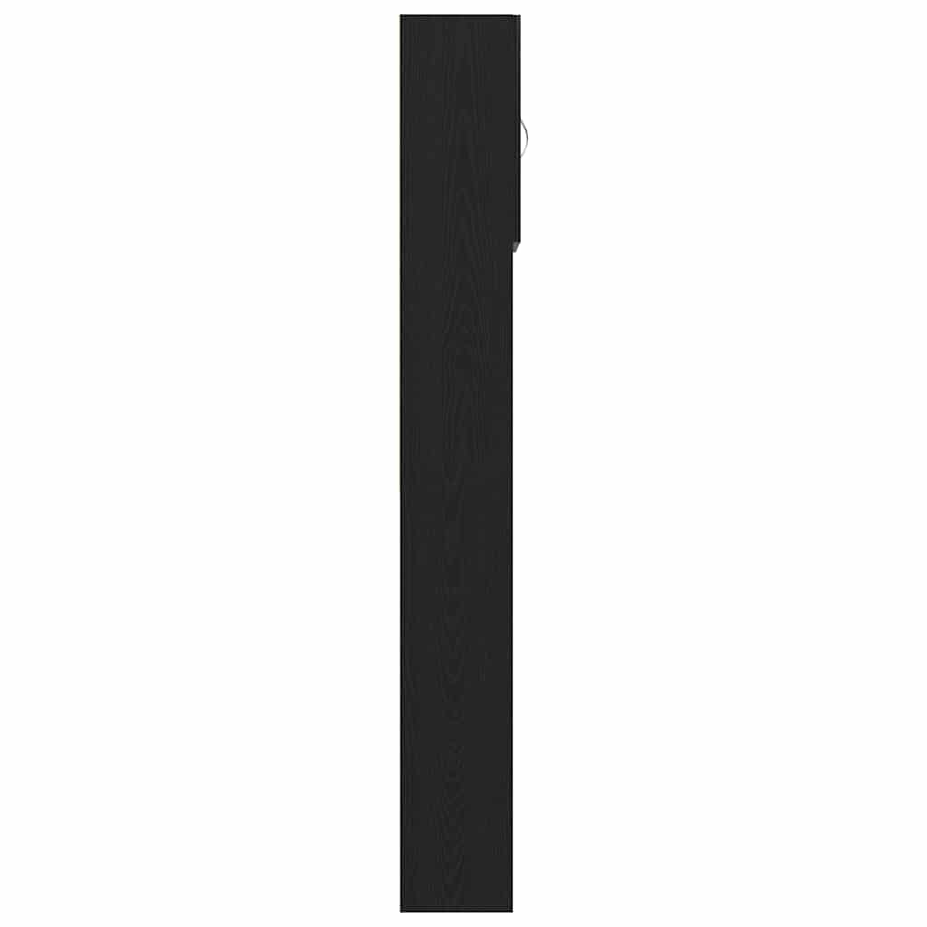 Mueble para lavadora de madera de roble negro 64x24x190 cm