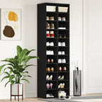 Muebles zapateros 2 uds contrachapada blanco 27,5x27x102 cm