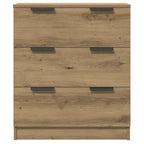 Aparadores 3 uds madera ingeniería roble artisian 60x30x70 cm