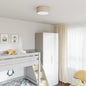 Ceiling light with spotlights 30 x 30 x 13.5 cm fabric