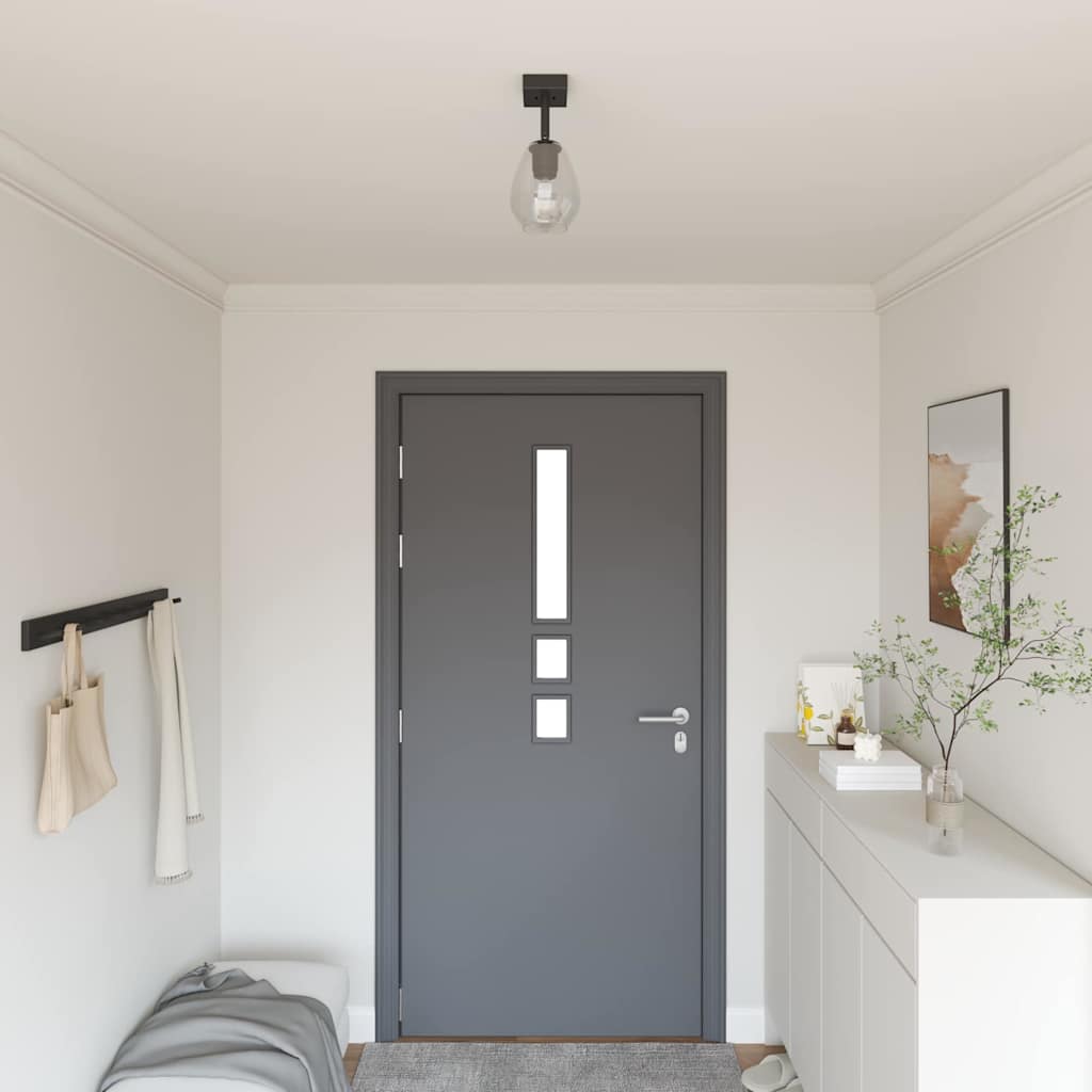 Foco de teto com focos Preto 110,5 x 13 x 26 cm Vidro e Metal