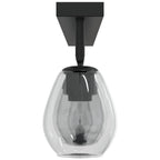 Foco de techo con focos Negro 110,5 x 13 x 26 cm Vidrio y Metal