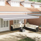 Substituição de folhos para toldo Antracite e Branco 2,5 m