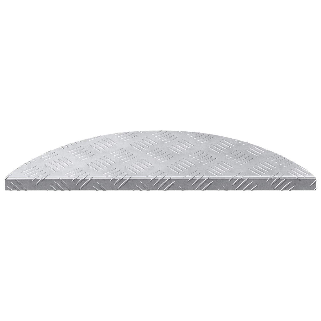 Peldaño Creciente 10 pcs Plateado 60 x 18 x 2,5 cm Aluminio
