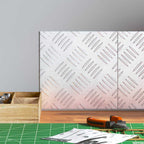 Peldaño Cuadrado 2 pcs Plateado 20 x 20 cm Aluminio