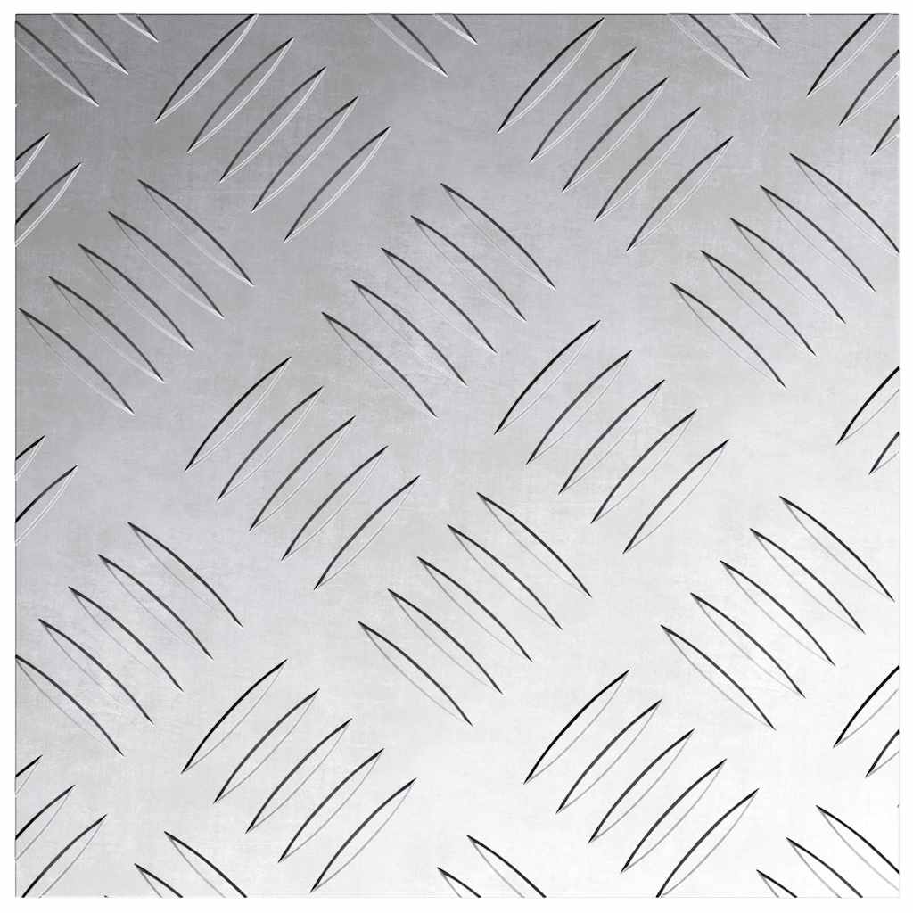Peldaño Cuadrado 2 pcs Plateado 20 x 20 cm Aluminio