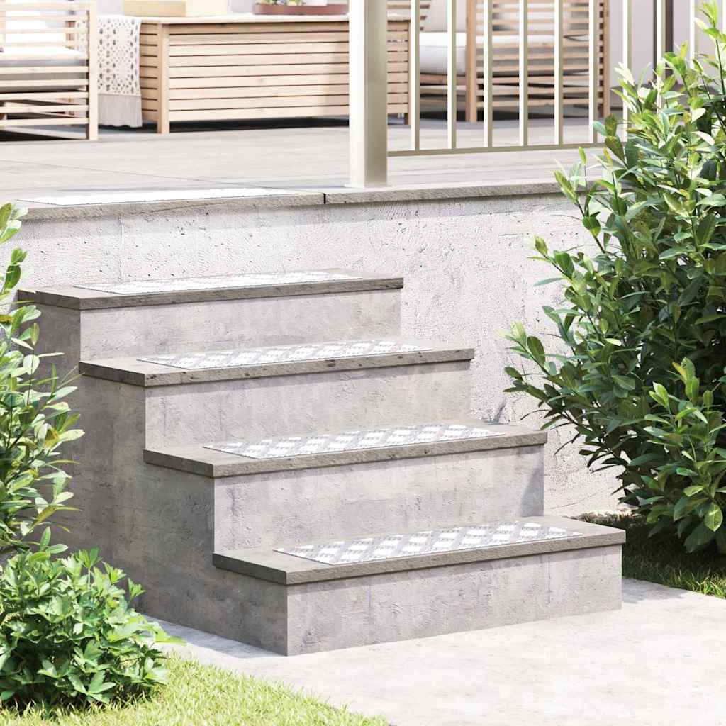 Square Stair Tread 2 pcs Silver 20 x 20 cm Aluminum