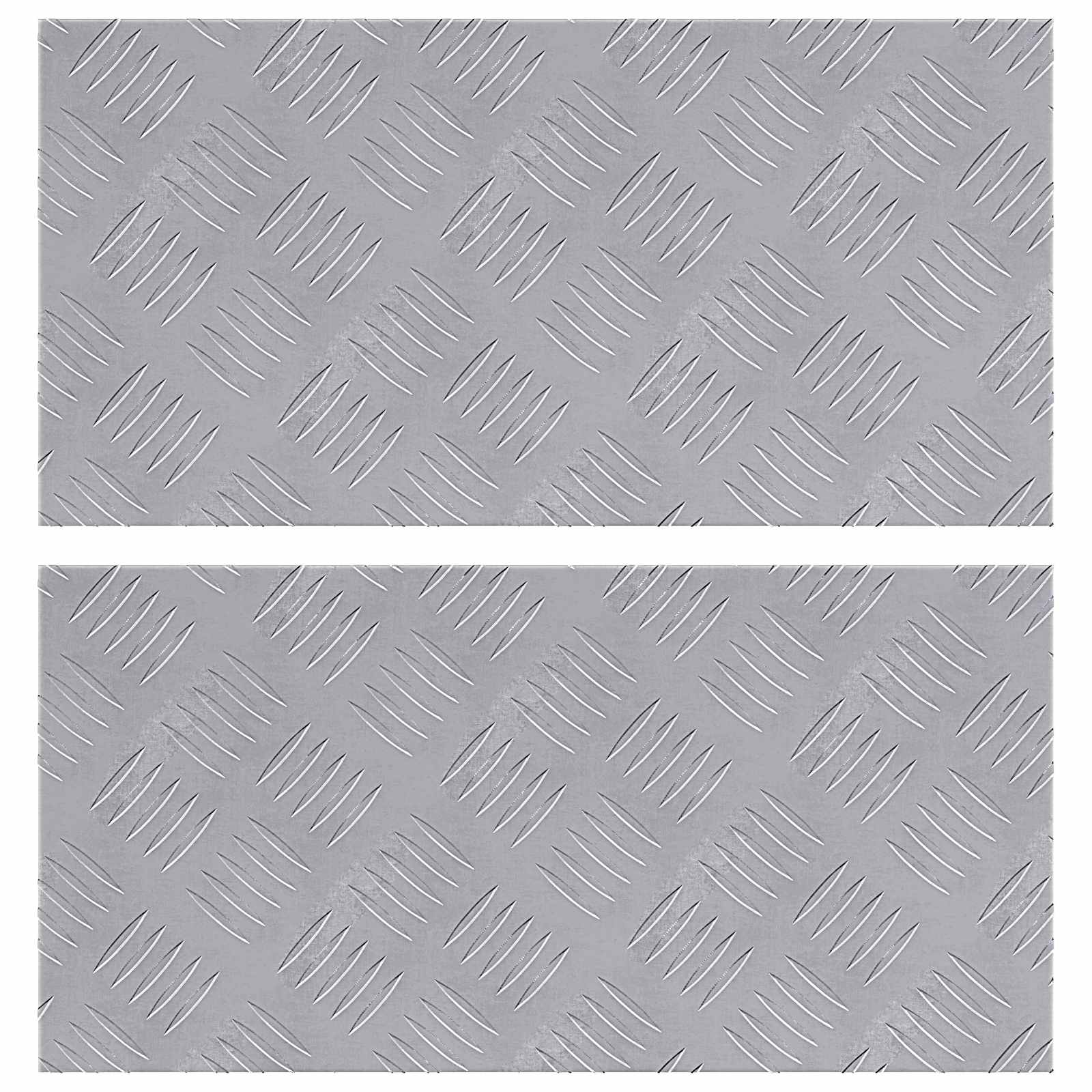 Square Stair Tread 2 pcs Silver 20 x 20 cm Aluminum