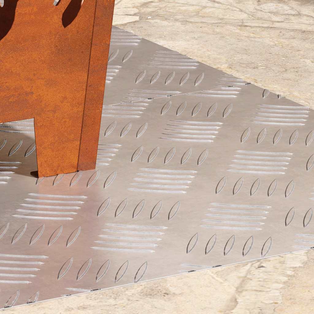 Square Stair Tread 2 pcs Silver 20 x 20 cm Aluminum