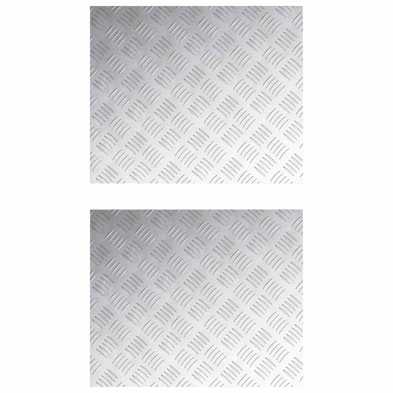 Square Stair Tread 2 pcs Silver 20 x 20 cm Aluminum