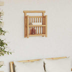 Estante de pared con estante Natural 40 x 13 x 44 cm Bambú