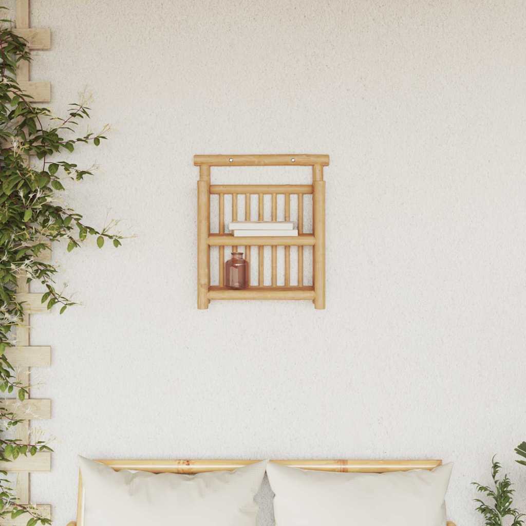 Estante de pared con estante Natural 40 x 13 x 44 cm Bambú