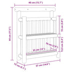 Estante de pared con estante Natural 40 x 13 x 44 cm Bambú
