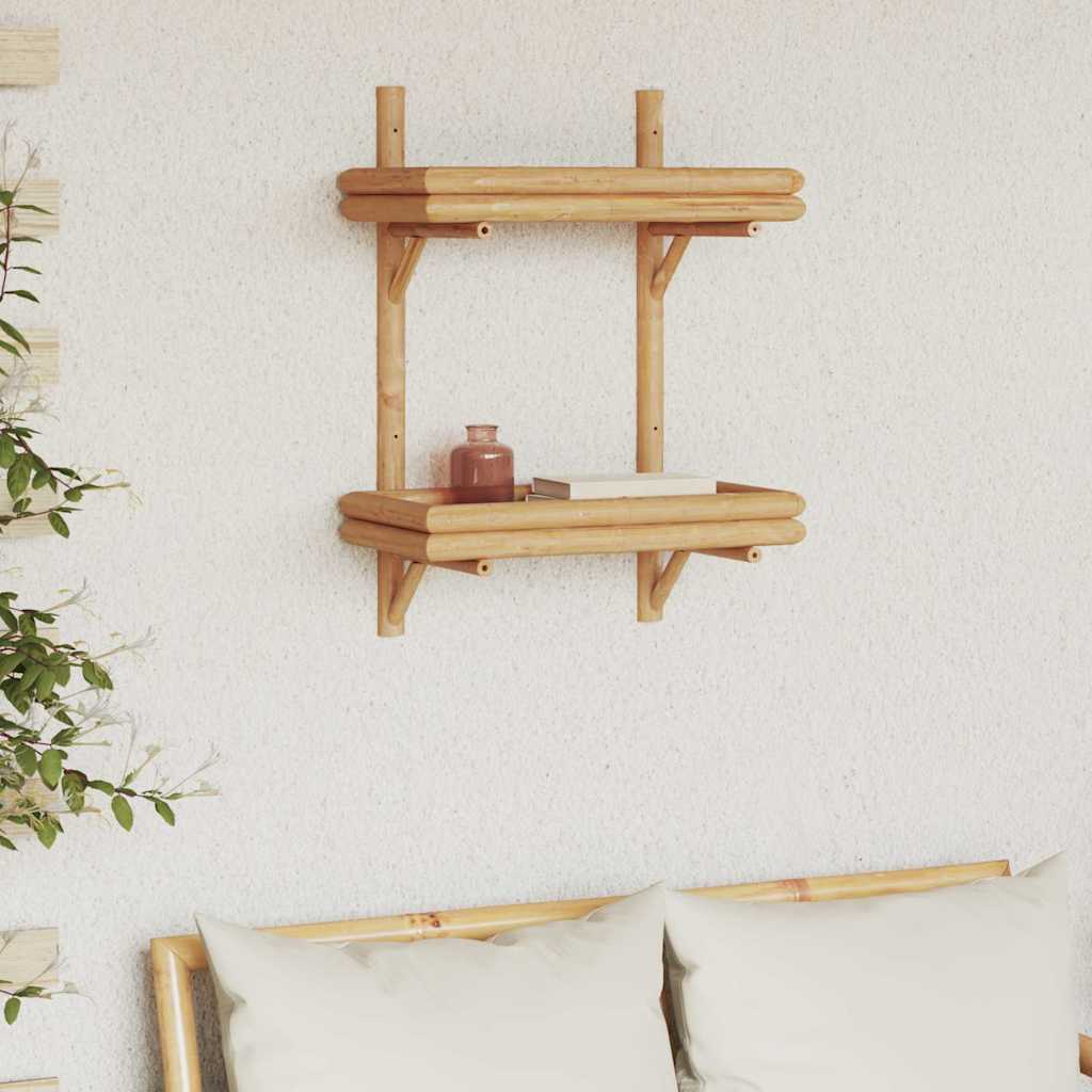Estante de pared con estante Marrón 100 x 26 x 60 cm Bambú