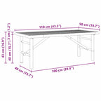 Mesa de Café Marrón 110 x 50 x 43 cm Bambú