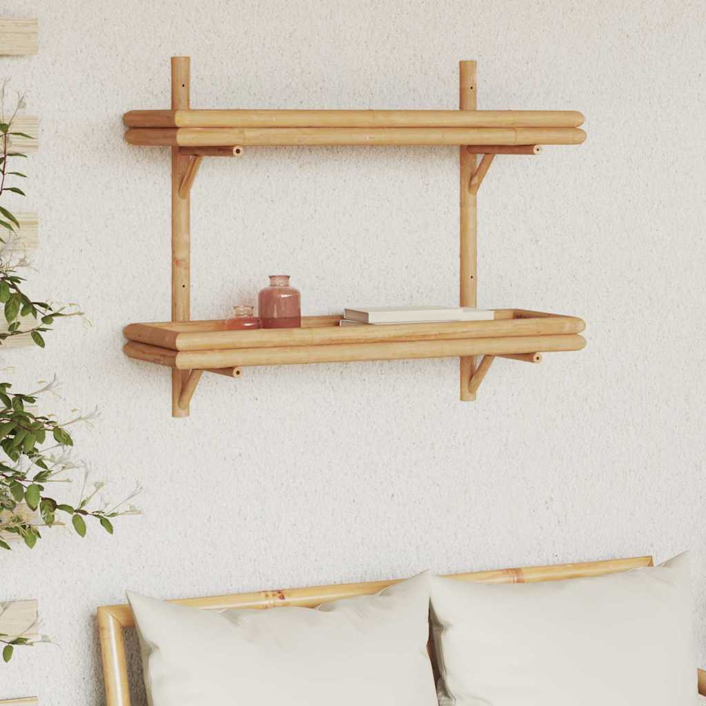 Estante de pared con estante Marrón 100 x 26 x 60 cm Bambú