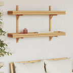 Estante de pared con estante Marrón 100 x 26 x 60 cm Bambú