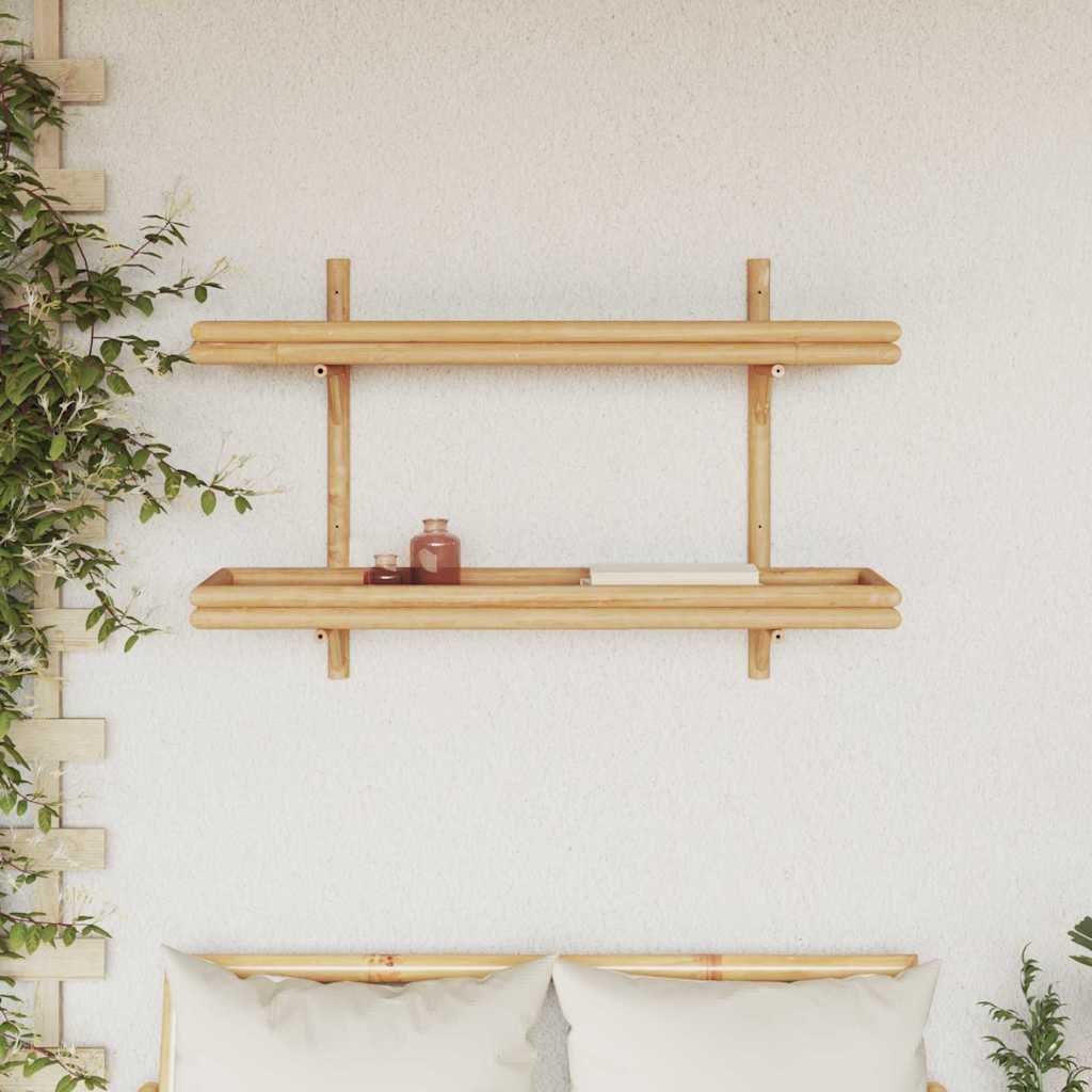 Estante de pared con estante Marrón 100 x 26 x 60 cm Bambú