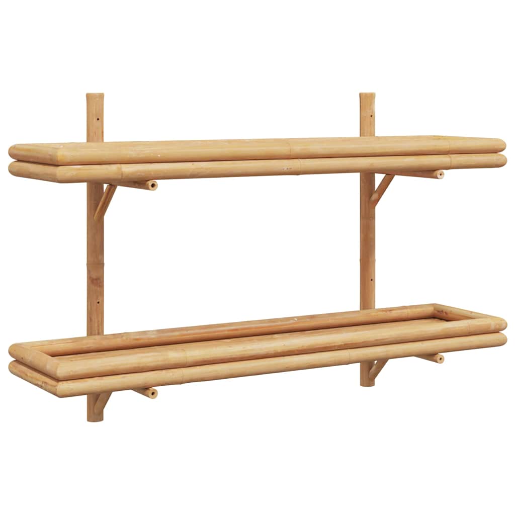 Estante de pared con estante Marrón 100 x 26 x 60 cm Bambú