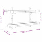 Estante de pared con estante Marrón 100 x 26 x 60 cm Bambú
