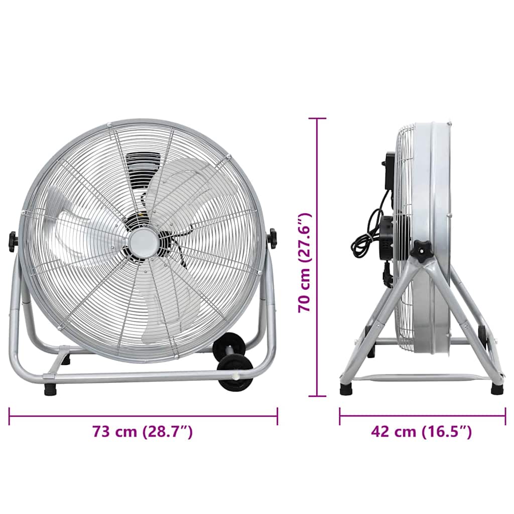 Ventilador de tambor Plateado 73 x 42 x 70 cm Aluminio