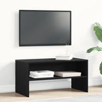 Mueble de TV madera de ingeniería negro 80x35x40 cm