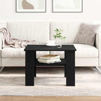 Mesa de Café Roble Negro 60 x 60 x 42 cm Madera de ingeniería