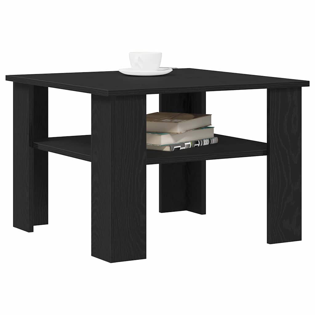 Mesa de Café Roble Negro 60 x 60 x 42 cm Madera de ingeniería