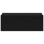 Mesita de noche flotante roble negro 40x32x15 cm madera de ingeniería