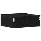 Mesita de noche flotante roble negro 40x32x15 cm madera de ingeniería