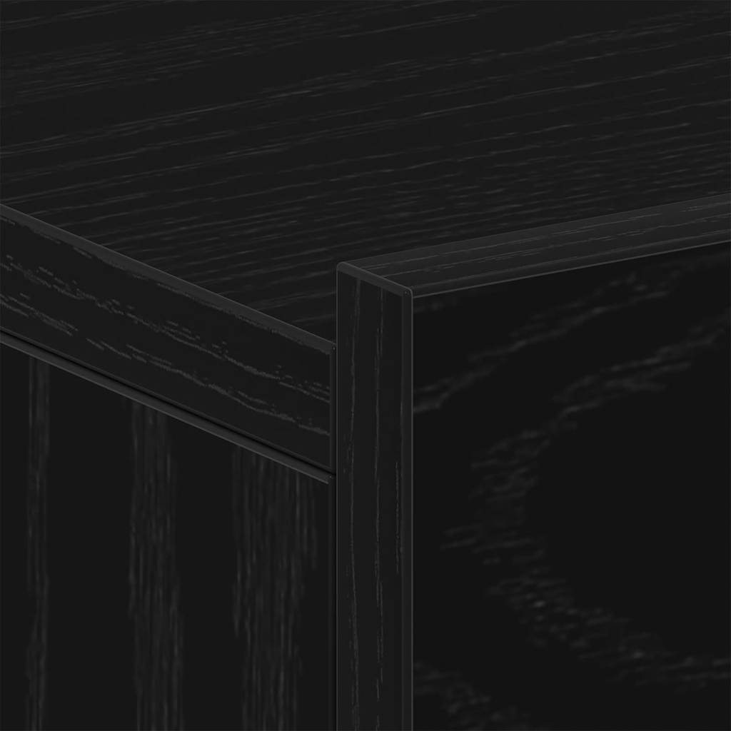 Mesita de noche flotante roble negro 40x32x15 cm madera de ingeniería