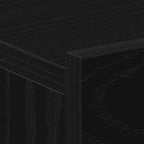 Mesita de noche flotante roble negro 40x32x15 cm madera de ingeniería