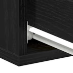 Mesita de noche flotante roble negro 40x32x15 cm madera de ingeniería