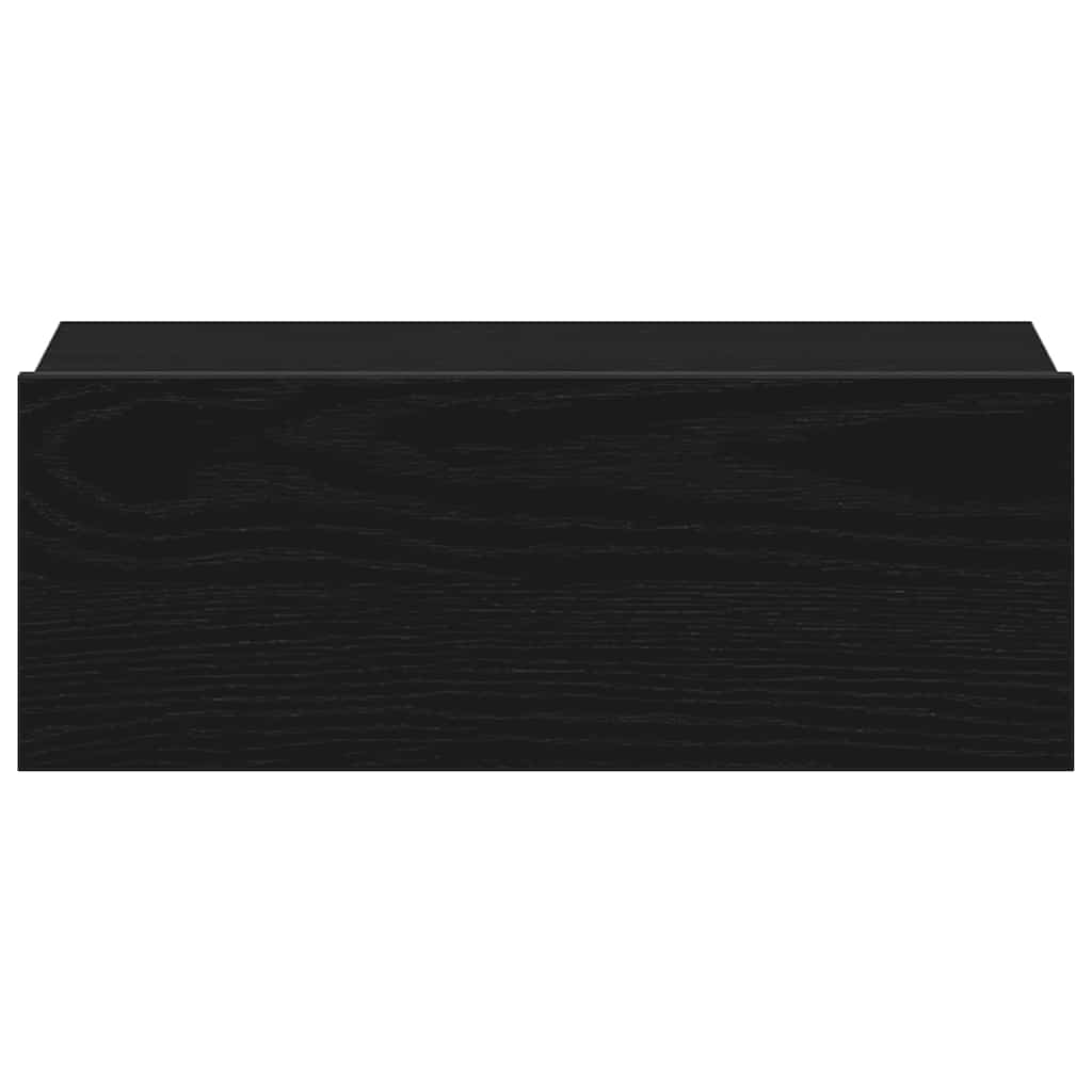 Mesitas de noche flotantes (2 unidades), roble negro, 40 x 32 x 15 cm, madera de ingeniería