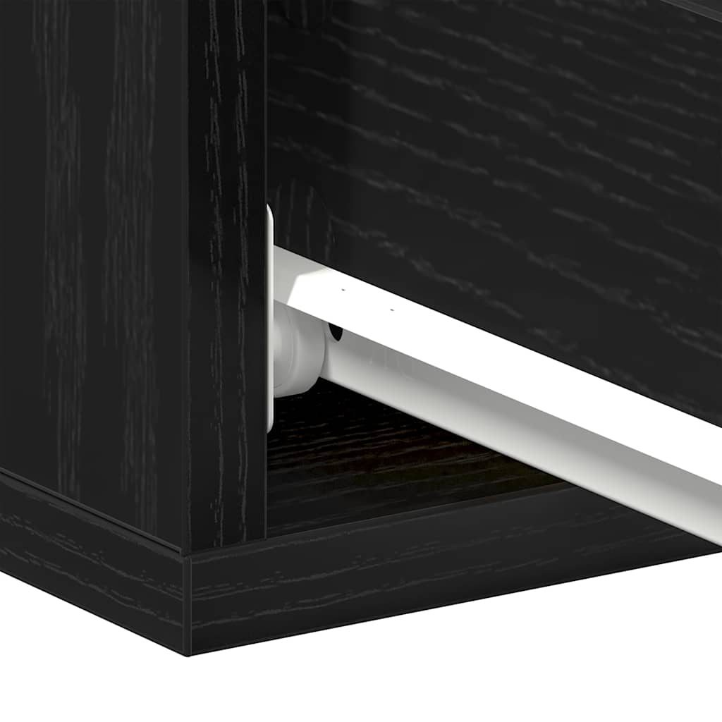 Mesitas de noche flotantes (2 unidades), roble negro, 40 x 32 x 15 cm, madera de ingeniería