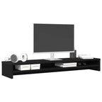 Soporte para monitor de madera de ingeniería de roble negro 100x24x13 cm