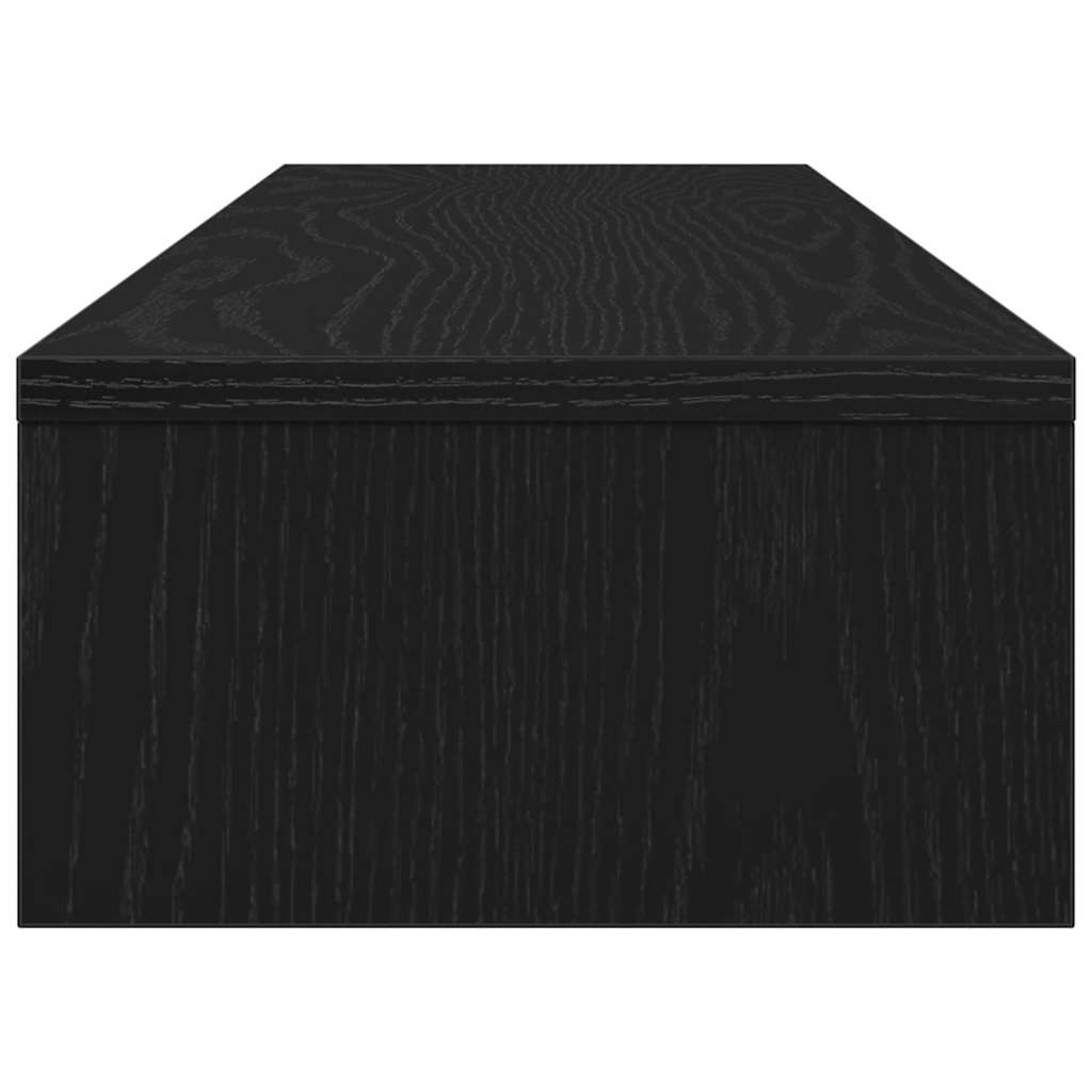 Soporte para monitor de madera de ingeniería de roble negro 100x24x13 cm