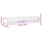Soporte para monitor de madera de ingeniería de roble negro 100x24x13 cm
