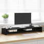 Black oak engineered wood monitor stand 100x24x13 cm