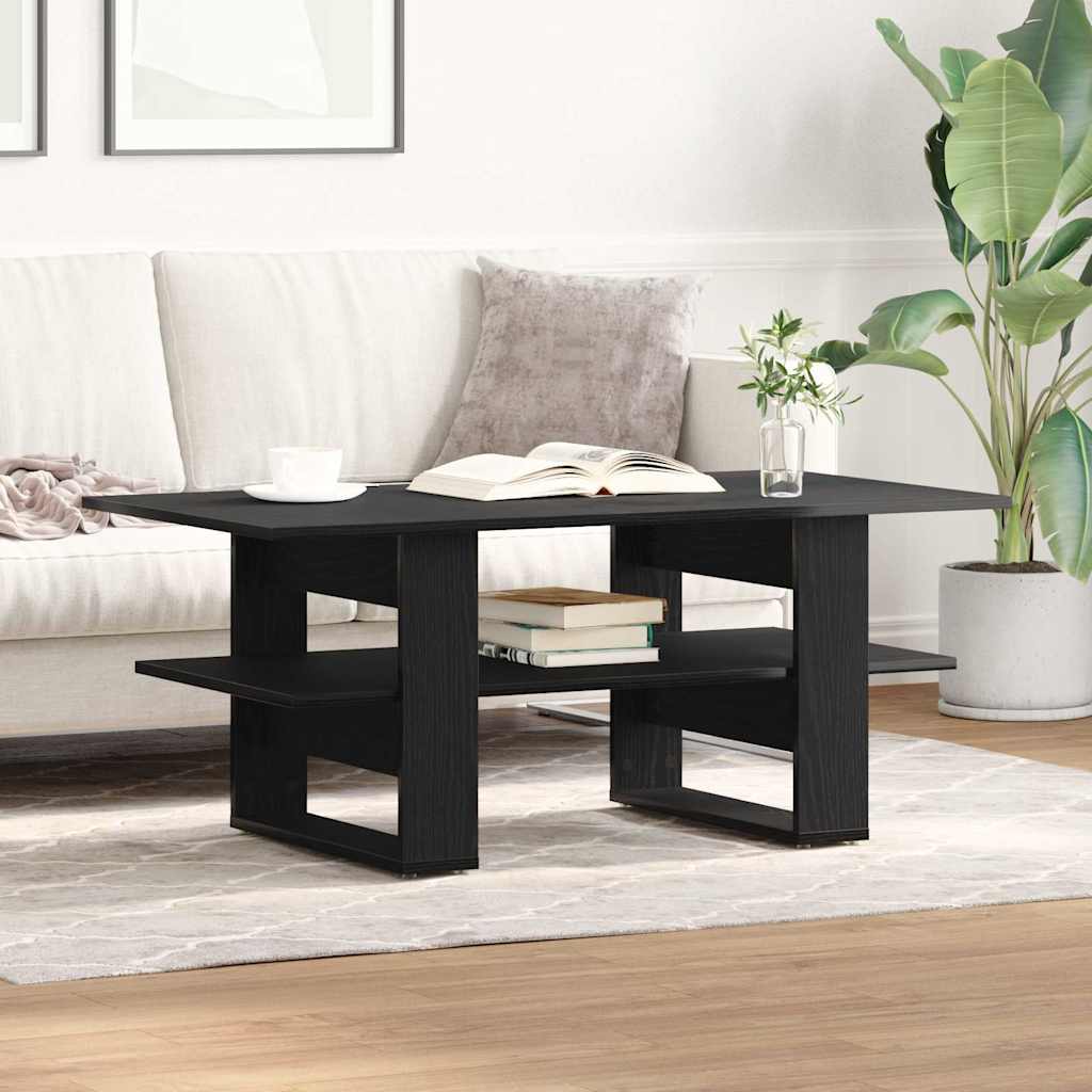 Mesa de Café Roble Negro 102 x 55 x 42 cm Madera de ingeniería