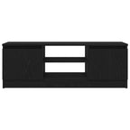 Mueble de TV de madera de roble negro 102x30x36 cm