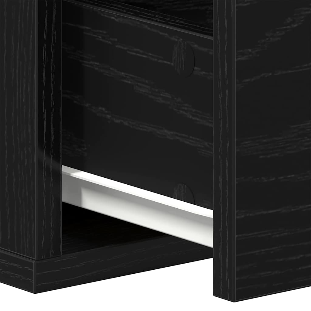 Mueble de pared con cajón Roble Negro 60 x 26 x 18,5 cm