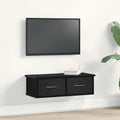 Mueble de pared con cajón Roble Negro 60 x 26 x 18,5 cm