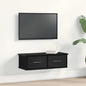 Mueble de pared con cajón Roble Negro 60 x 26 x 18,5 cm