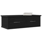 Mueble de pared con cajón Roble Negro 60 x 26 x 18,5 cm