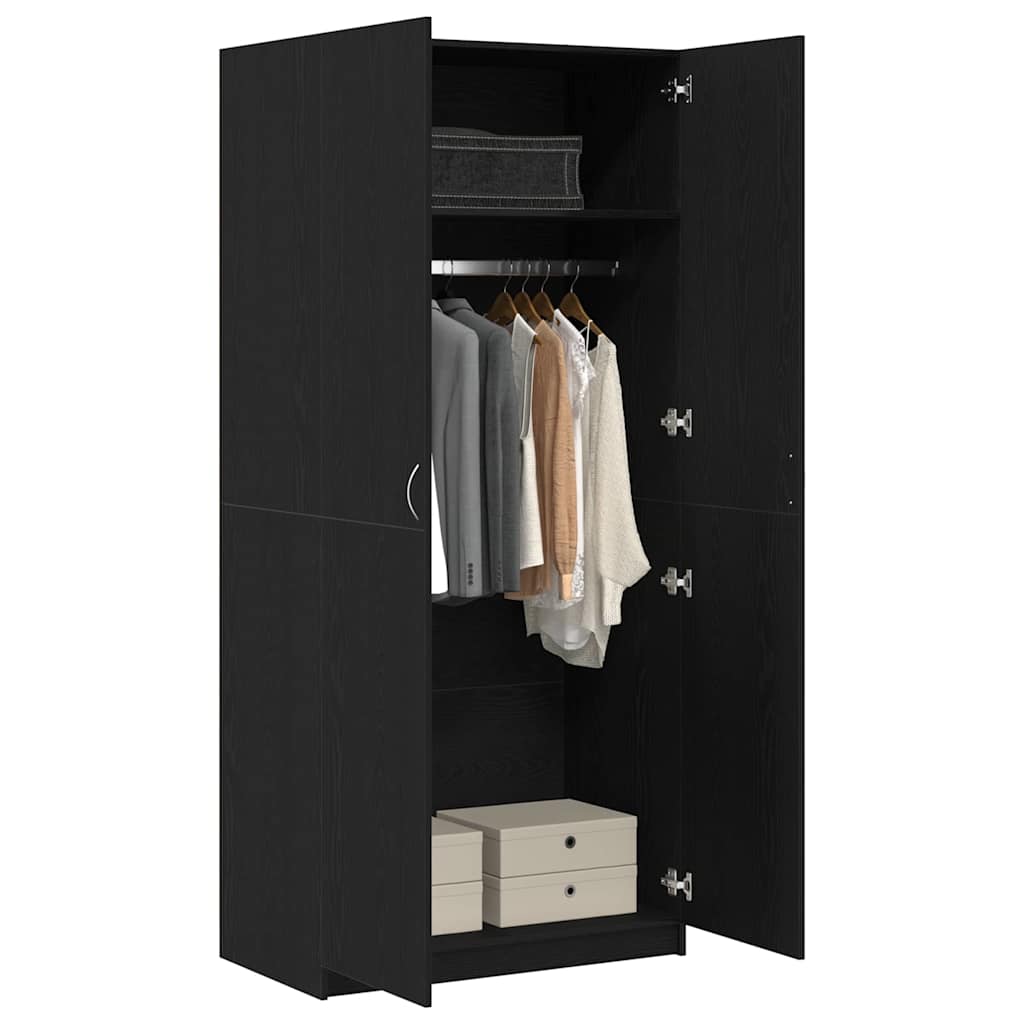 Armario Roble Negro 90 x 52 x 200 cm Madera contrachapada