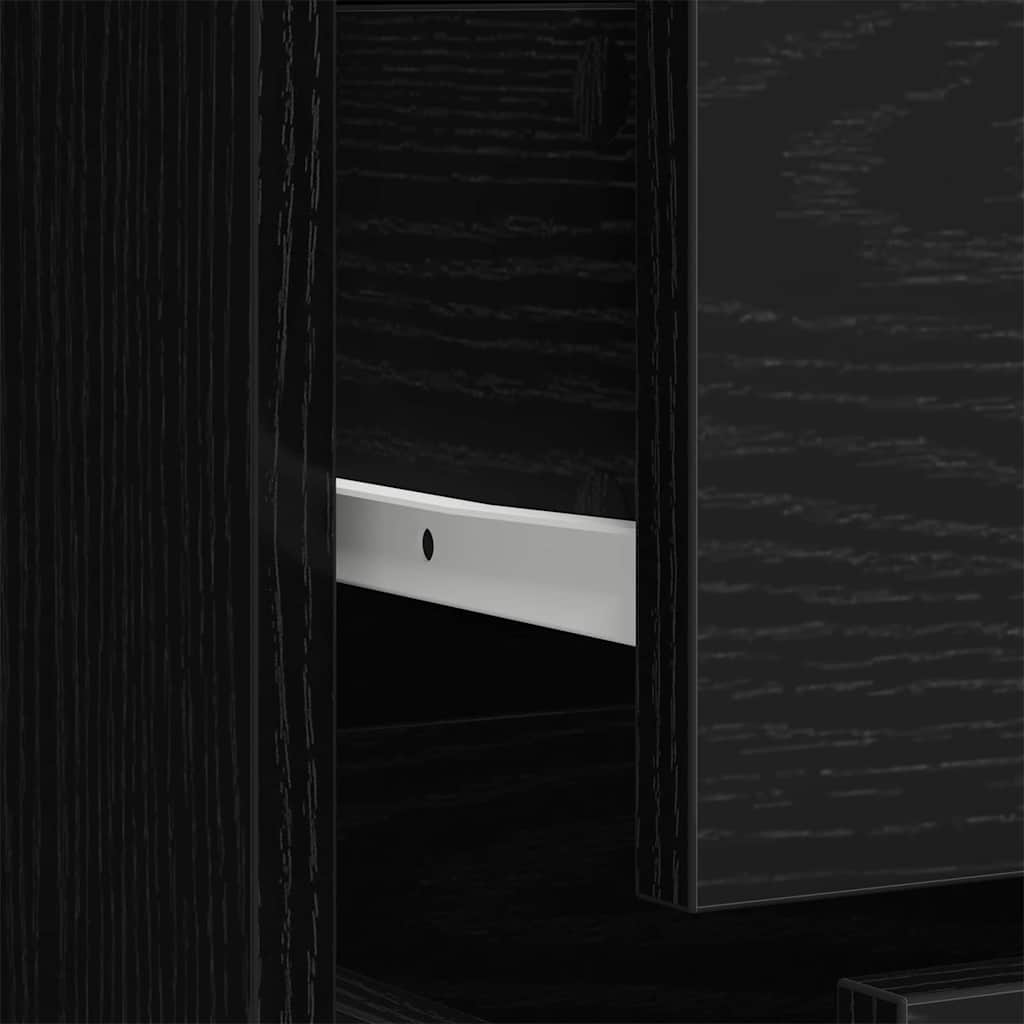 Armario Roble Negro 80 x 52 x 180 cm Madera contrachapada