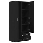 Armario Roble Negro 80 x 52 x 180 cm Madera contrachapada